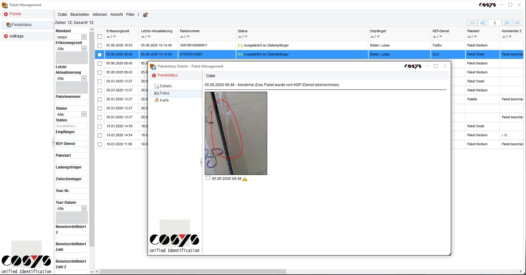 In-house logistics package management In-house logistics package management